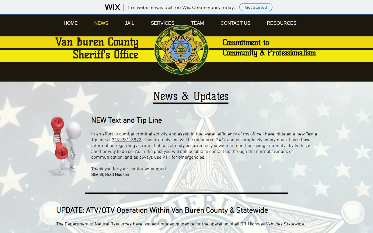 Van Buren County sheriff anonymous crime tip information